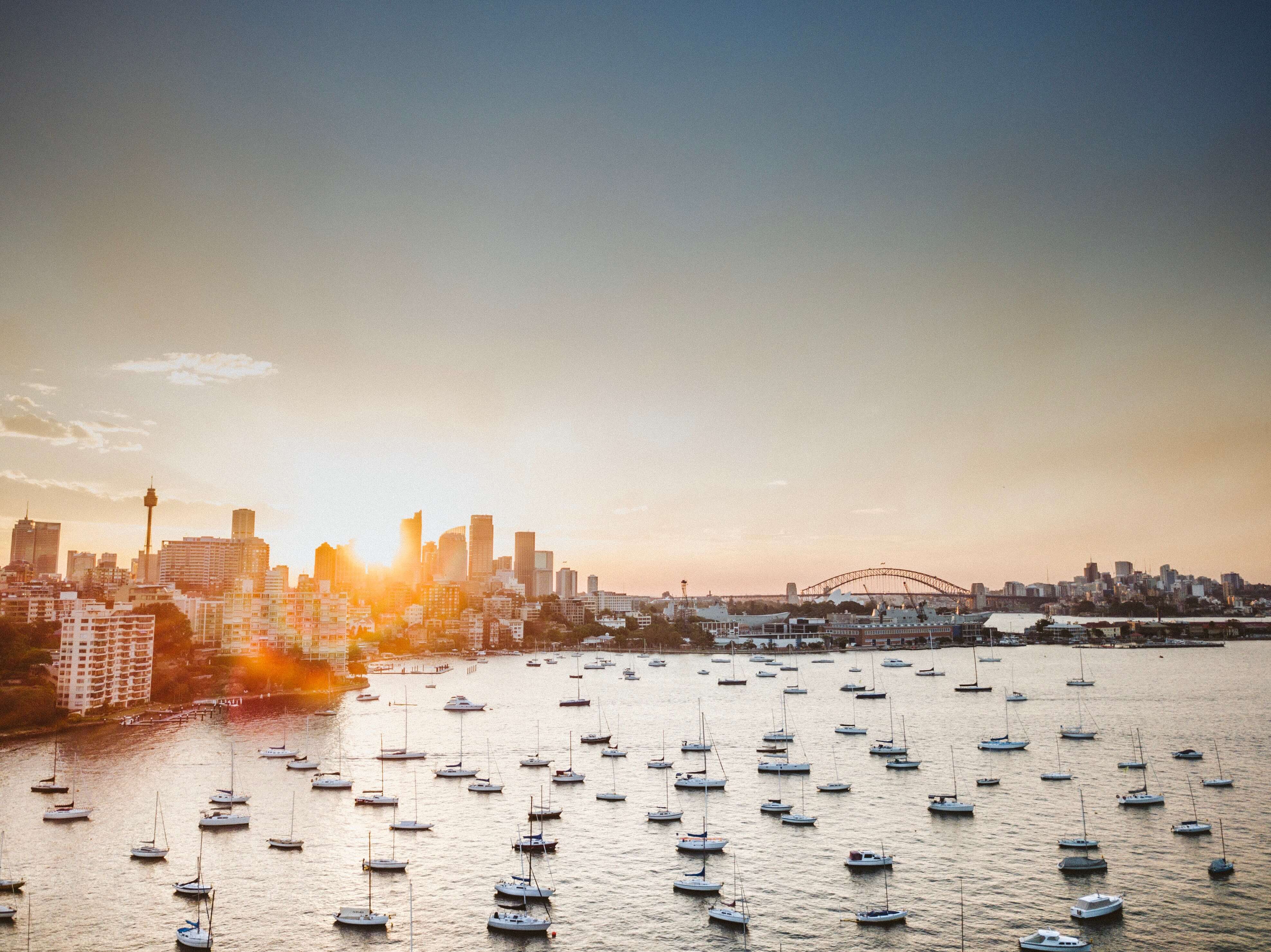 Sunrise in Sydney harbour