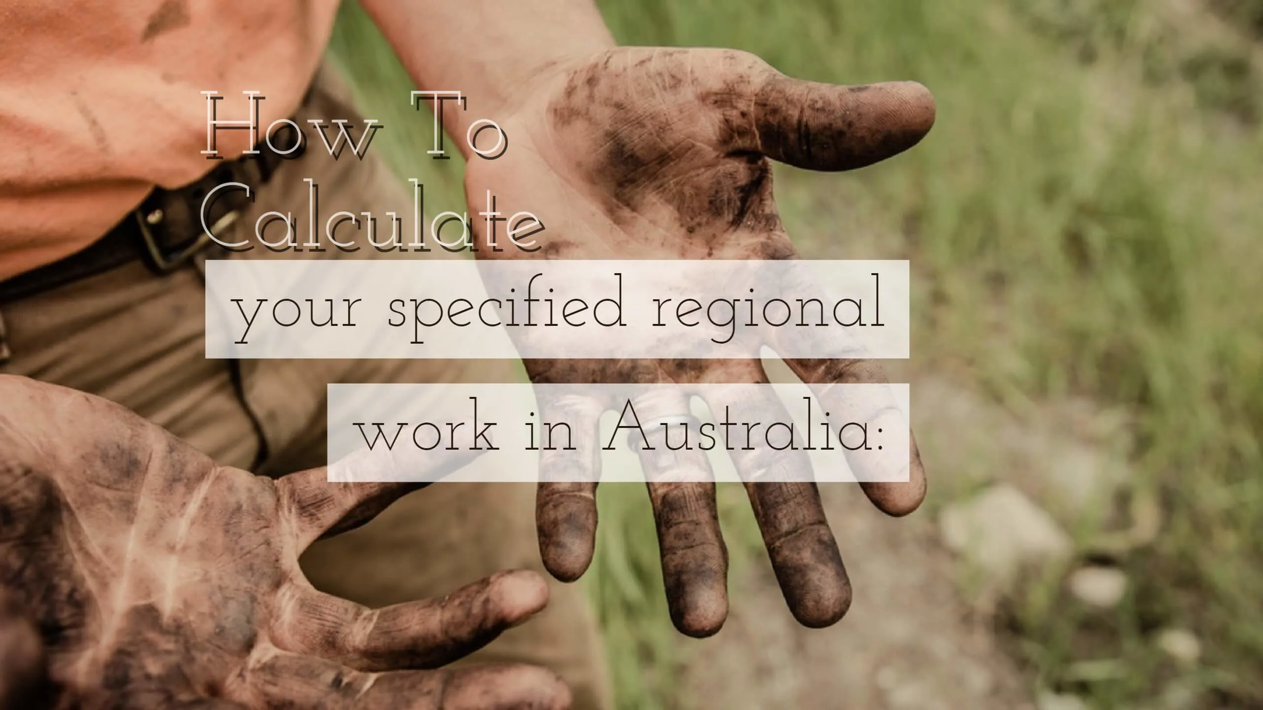 How do you calculate your regional work in Australia